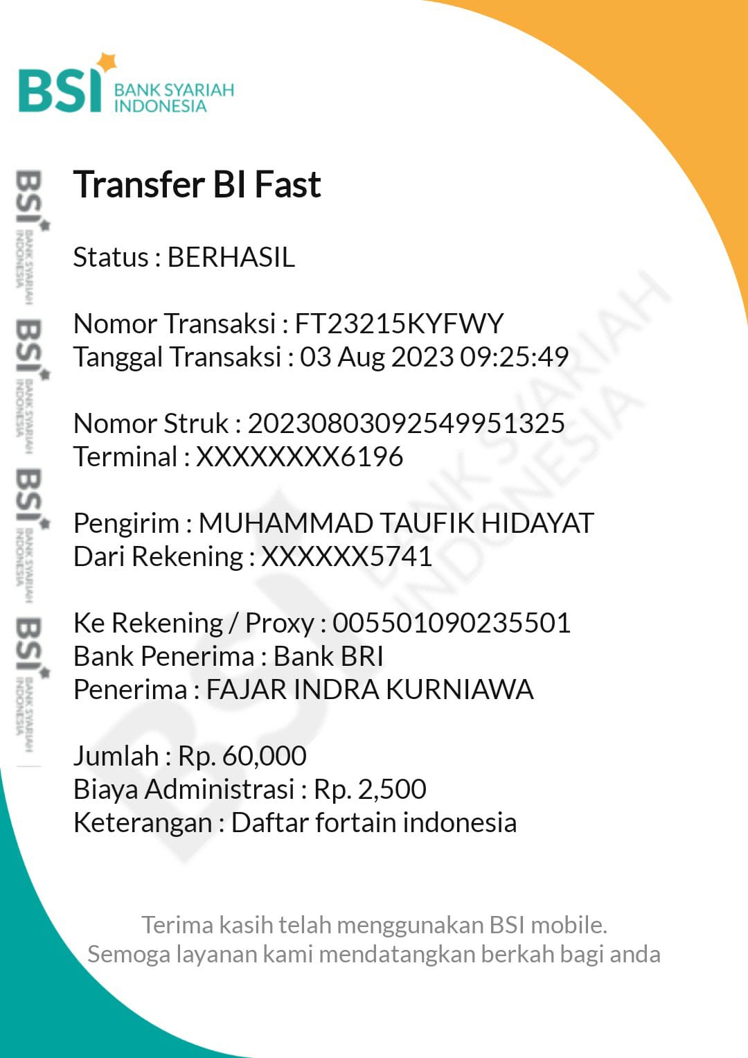 Unggah Bukti Tranfer